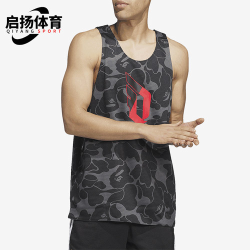 阿迪达斯男士运动训练无袖背心