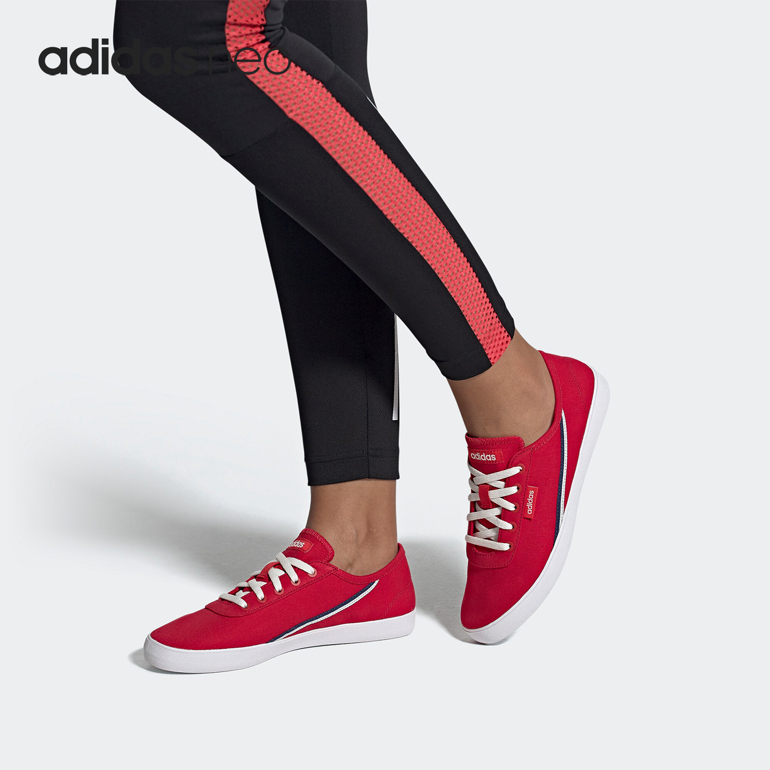 Adidas/阿迪达斯正品neo COURTFLASH X女子运动低帮休闲鞋 EH2199