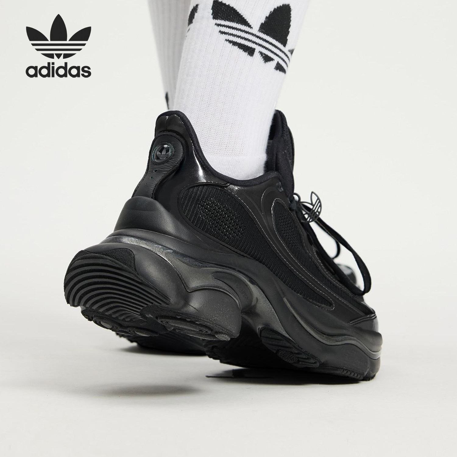 Adidas/阿迪达斯官方正品三叶草女士经典复古厚底运动鞋JS2468