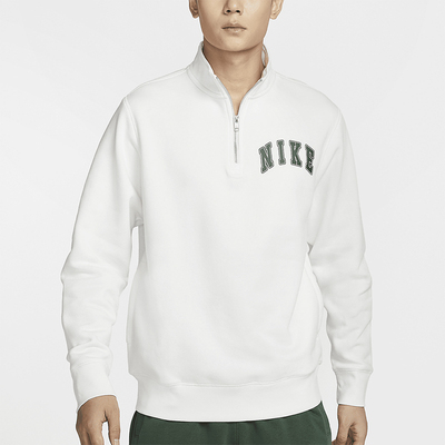 耐克男士半拉链宽松印花休闲卫衣