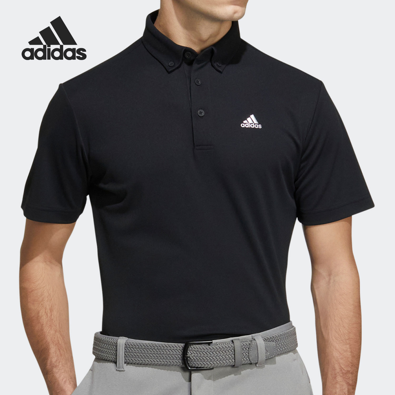 Adidas/阿迪达斯正品KR PQ 男子运动高尔夫短袖POLO衫 H64602