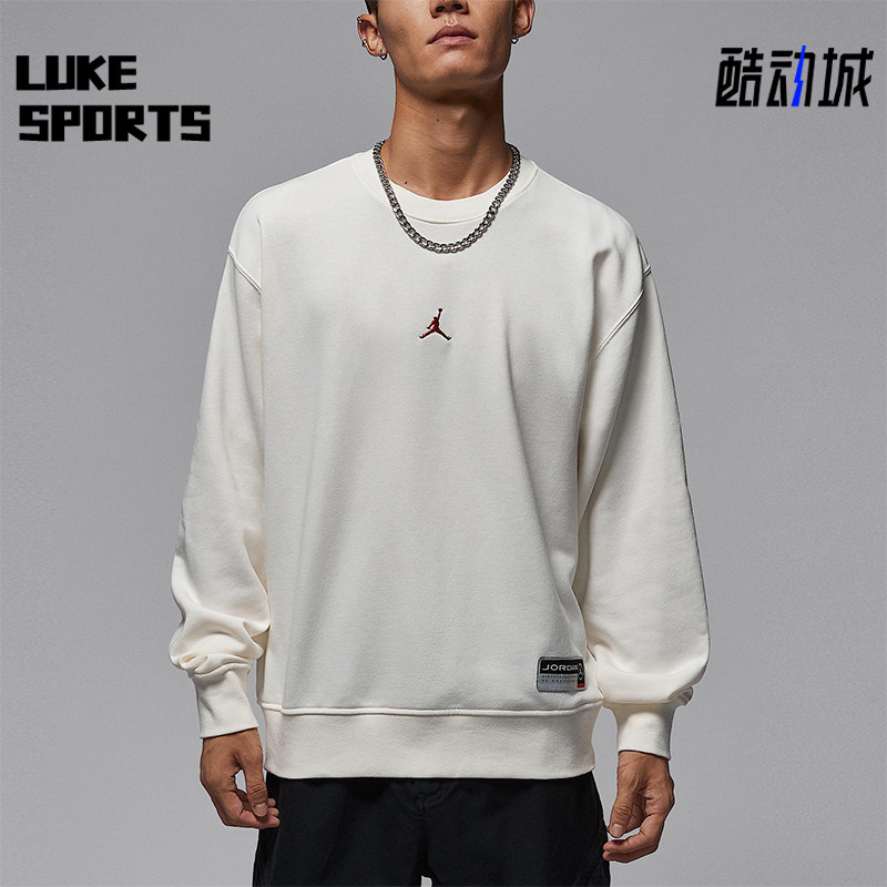 Nike/耐克正品JORDAN男士圆领简约长袖休闲套头卫衣IO7830-133