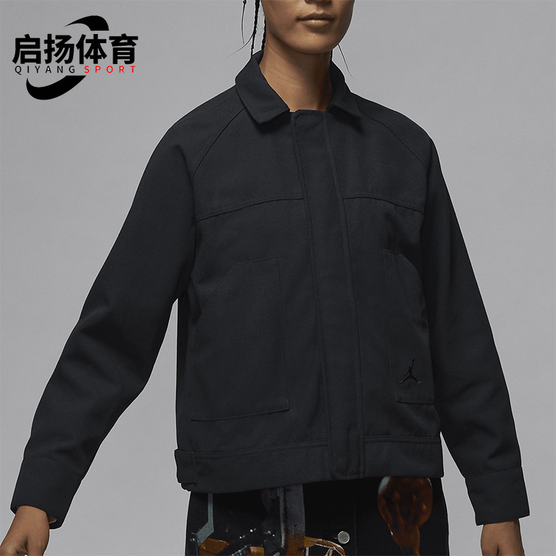 耐克女士翻领宽松运动休闲外套