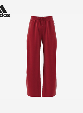 Adidas/阿迪达斯官方正品2025春女士运动时尚梭织直筒长裤JM8792