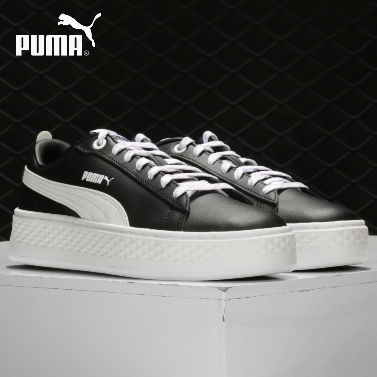 Puma/彪马正品新款Smash Platform女子厚底低帮休闲鞋369833