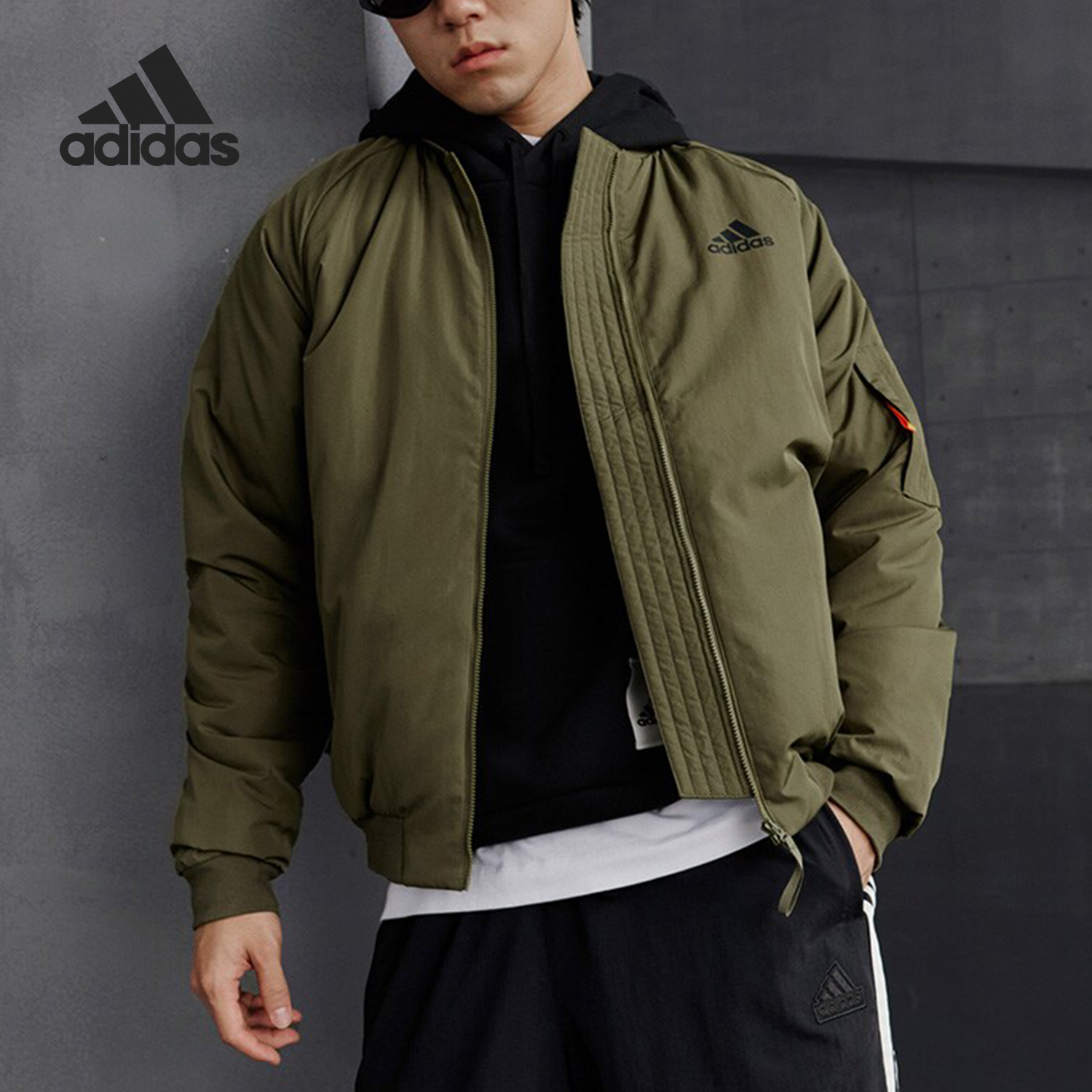 Adidas/阿迪达斯正品新款男士飞行员运动休闲夹克外套JN4854