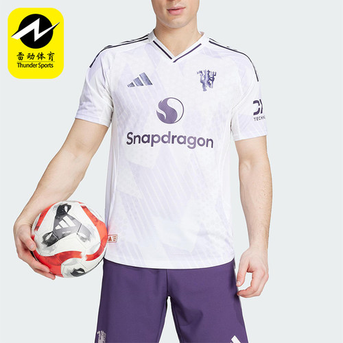 Adidas/阿迪达斯正品MANCHESTER男士透气足球运动训练短袖JI7424