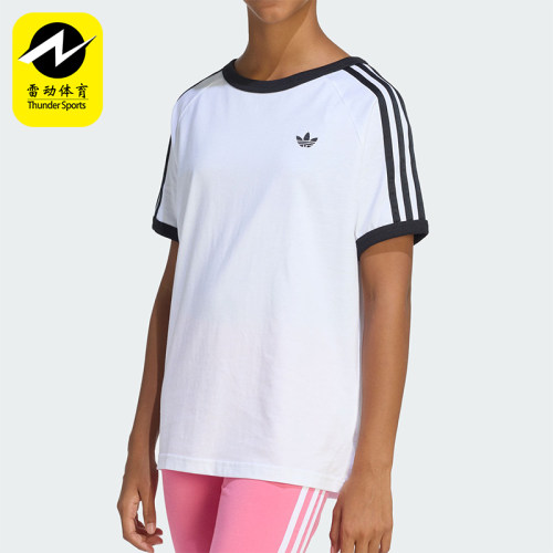 Adidas/阿迪达斯正品三叶草大童圆领运动休闲针织耐穿短袖KE0920