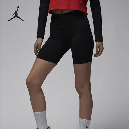 Nike/耐克正品2024新款女士高腰紧身训练运动短裤FN7326-010