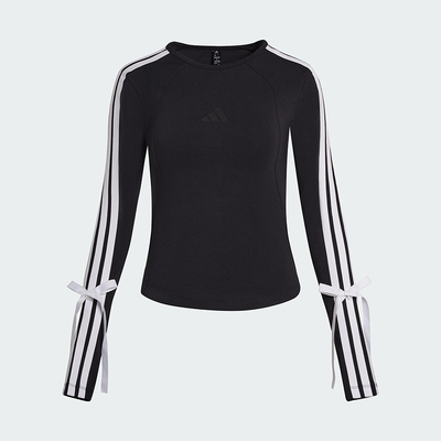 Adidas/阿迪达斯正品2025女士潮流经典休闲圆领修身长袖T恤KG3862