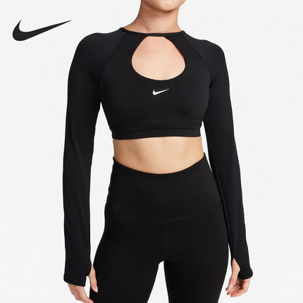 Nike/耐克正品中强度支撑运动内衣式女子长袖T恤FB4103-010