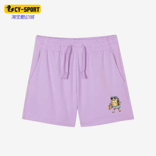 Skechers/斯凯奇正品海绵宝宝系列女子运动休闲抽绳短裤 L222W089