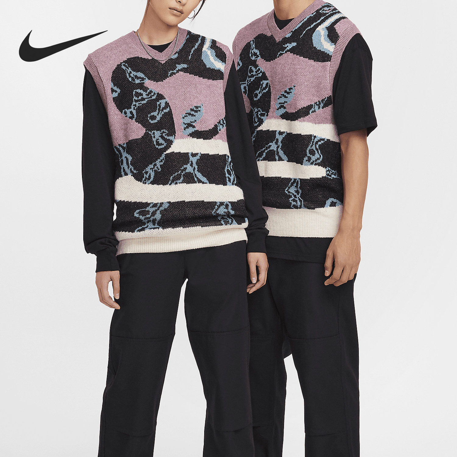 Nike/耐克正品SB 男女同款运动休闲针织无袖毛衣FV7392-523