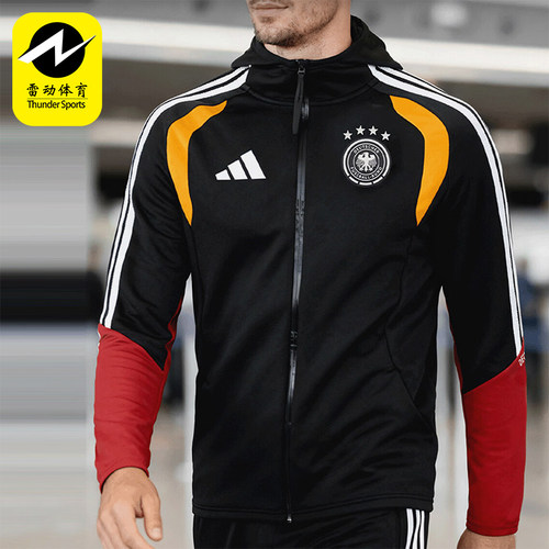 Adidas/阿迪达斯正品男士拉链训练条纹球员版足球外套JZ4581