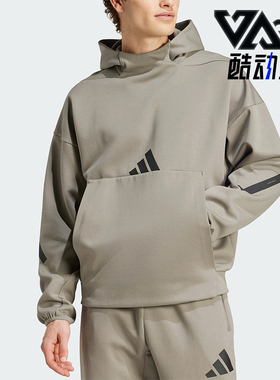 Adidas/阿迪达斯正品新款男士轻薄柔软保暖连帽卫衣JE3071