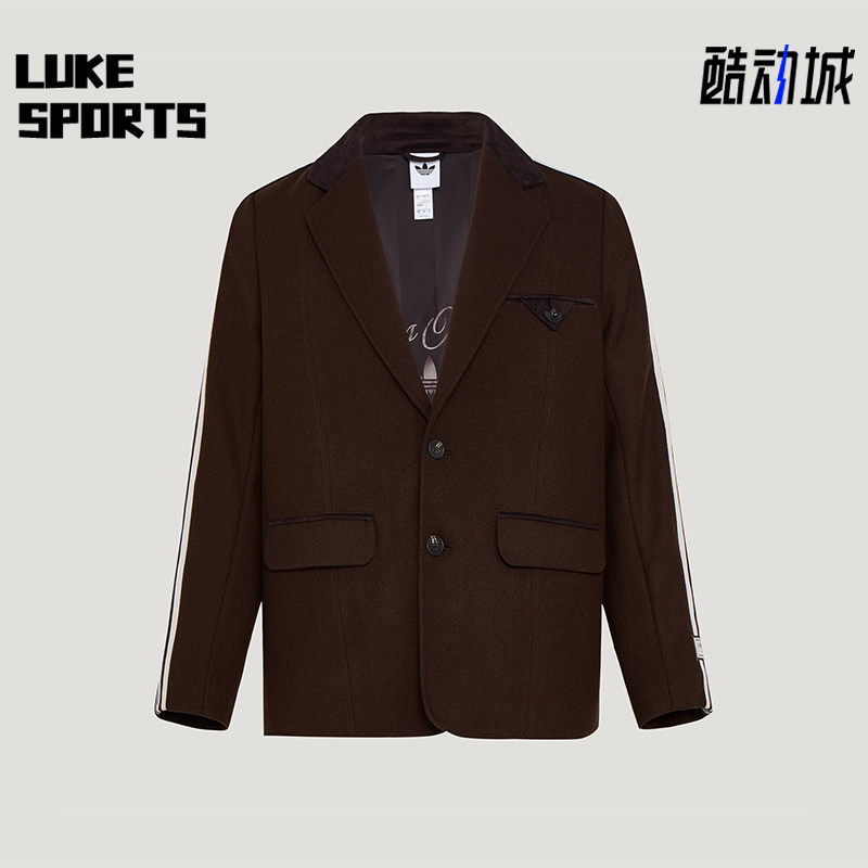 Adidas/阿迪达斯正品三叶草男士潮流休闲梭织宽松西装外套KU5616