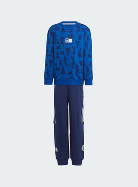 Adidas/阿迪达斯正品透气新款儿童宽松运动休闲针织套装IT8782