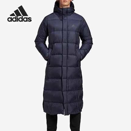 Adidas/阿迪达斯正品男子防风保暖长款连帽户外运动羽绒服GE9994