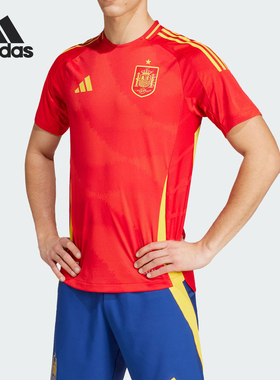 Adidas/阿迪达斯正品西班牙队球员版男士足球短袖球衣IP9333