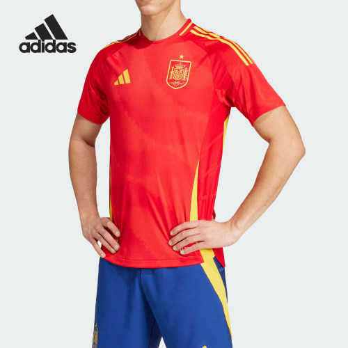 Adidas/阿迪达斯正品西班牙队球员版男士足球短袖球衣IP9333