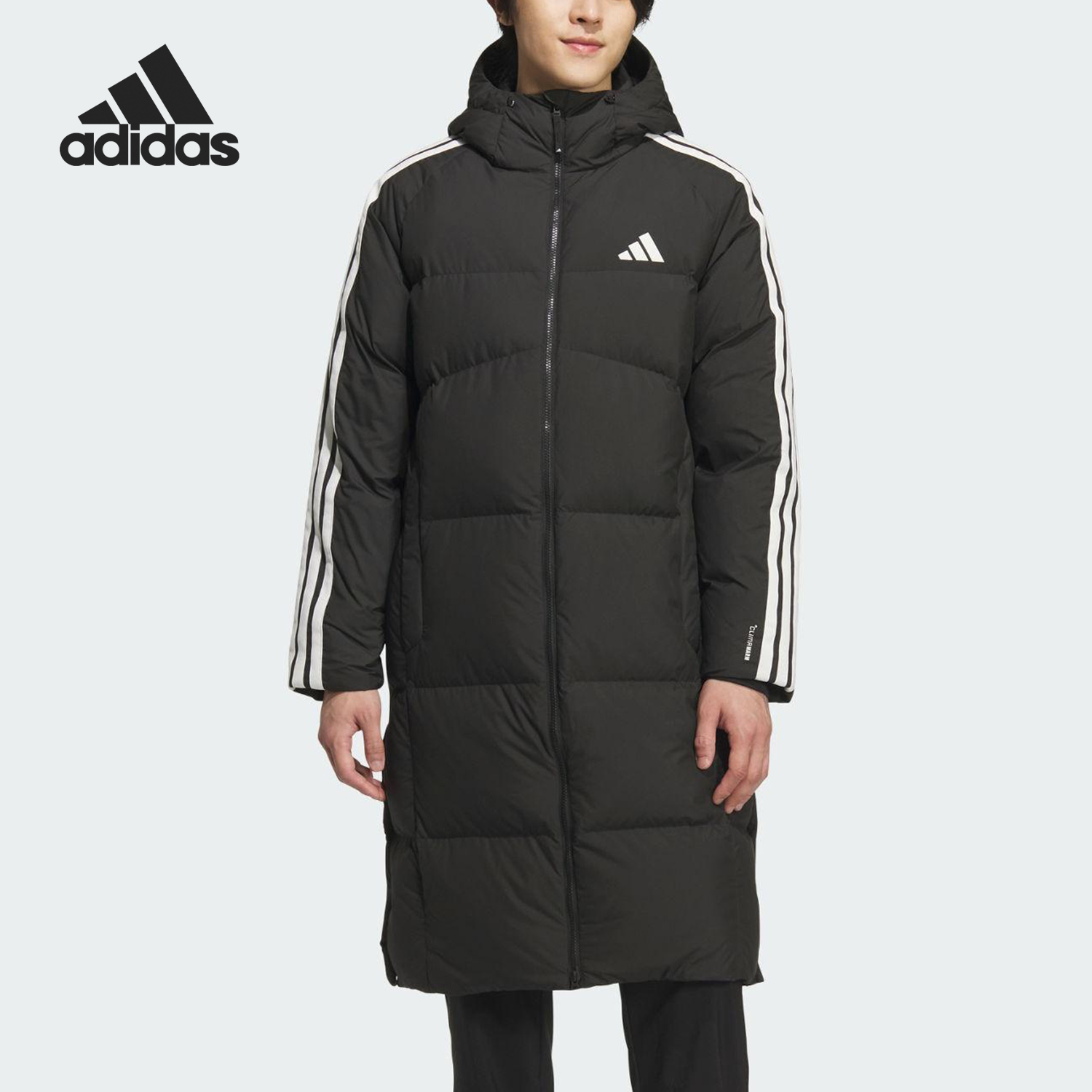 Adidas/阿迪达斯正品2025秋季款男士日常保暖连帽羽绒服KC2498