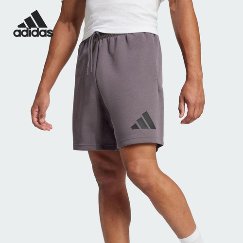 Adidas/阿迪达斯官方正品当季款男士双面针织运动短裤JD4899