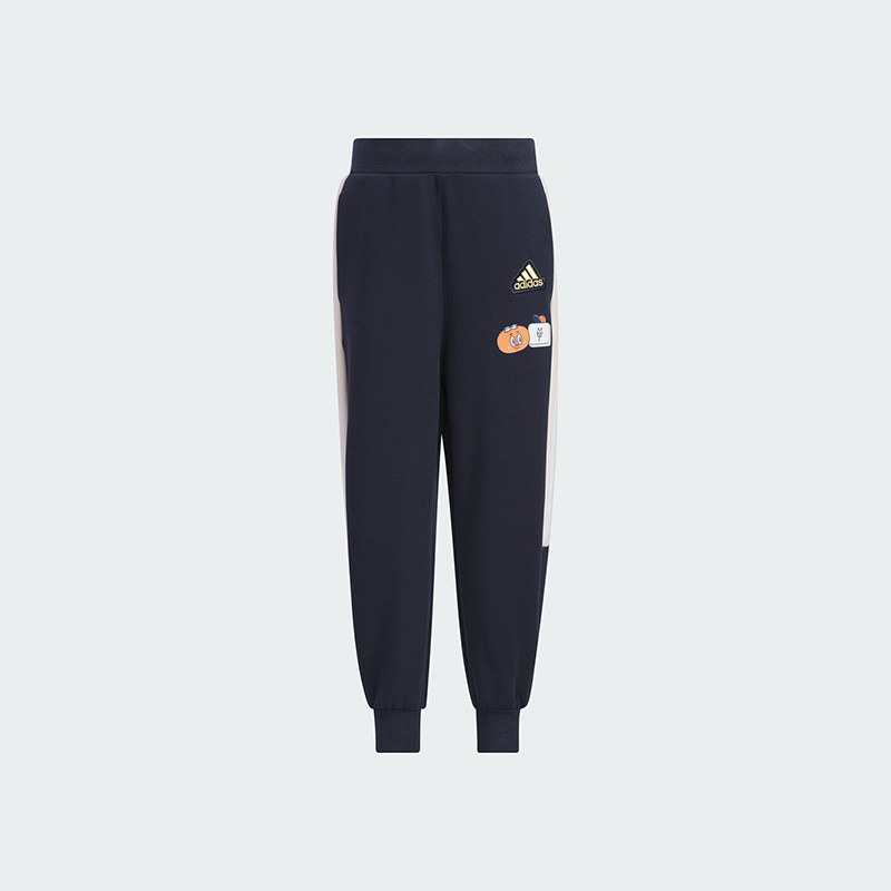 Adidas/阿迪达斯正品透气休闲新款儿童针织束脚运动长裤JF3878