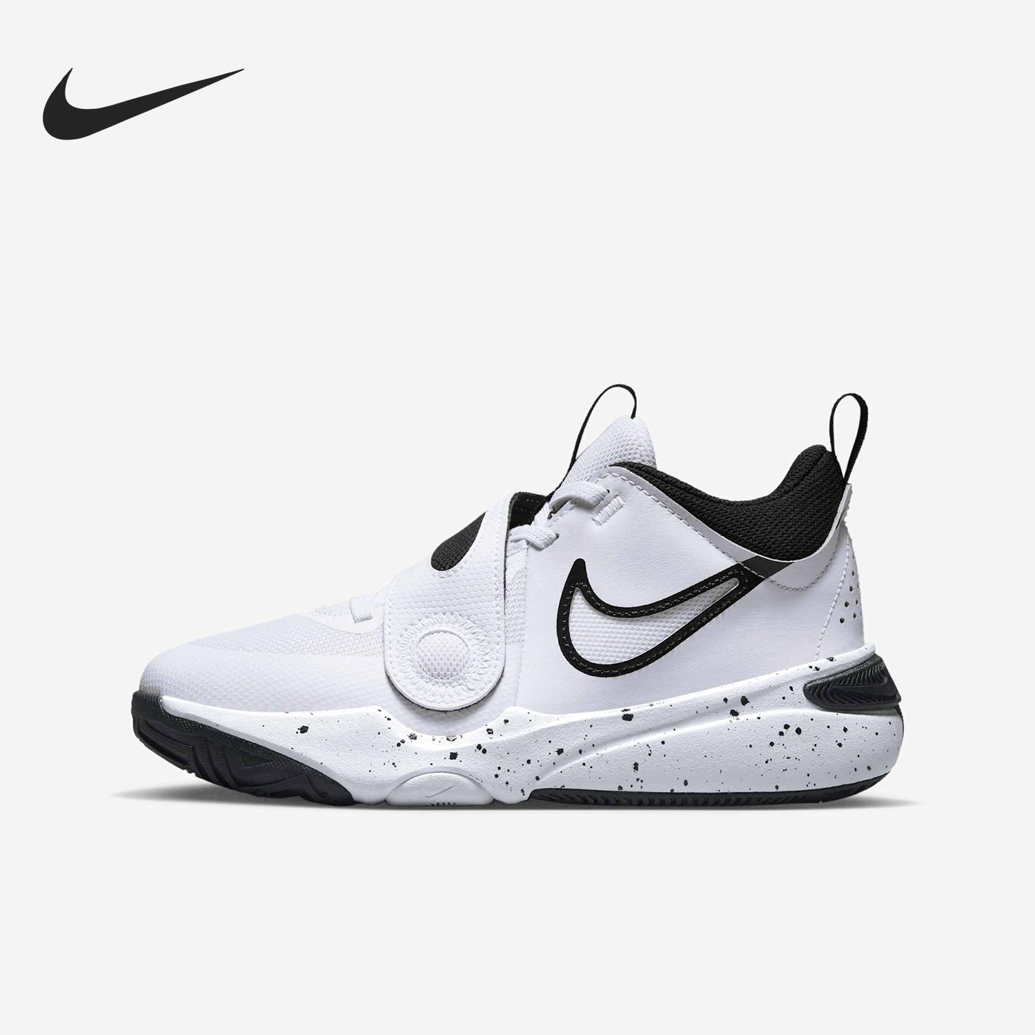 Nike/耐克正品秋新款大童魔术贴运动中帮篮球鞋DV8996-100