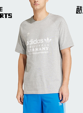 Adidas/阿迪达斯正品三叶草GRF TEE男士复古时尚短袖T恤IU0224