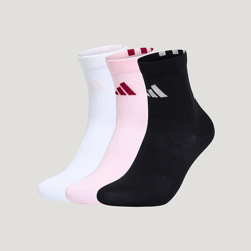 Adidas/阿迪达斯正品KIDS CREW SOCKS儿童袜子三双装KZ2321