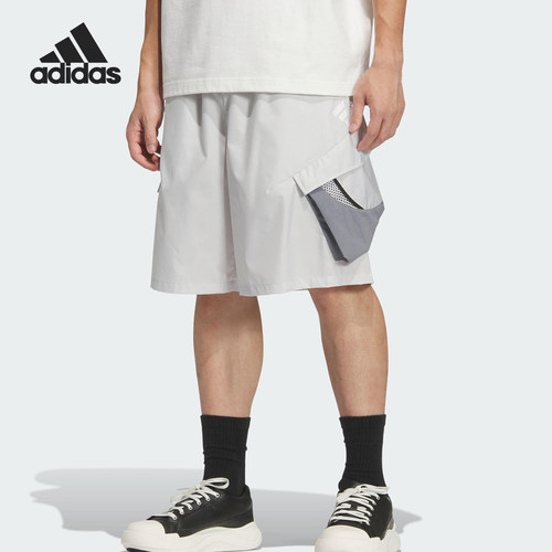 Adidas/阿迪达斯官方正品当季款男士宽松日常梭织短裤KF0674