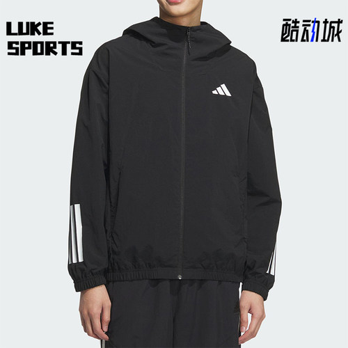 Adidas/阿迪达斯正品新款男士梭织透气经典连帽夹克外套KC3926