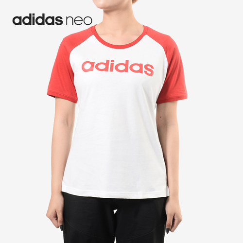 Adidas/阿迪达斯正品 NEO 女子透气运动休闲短袖T恤 DW7948