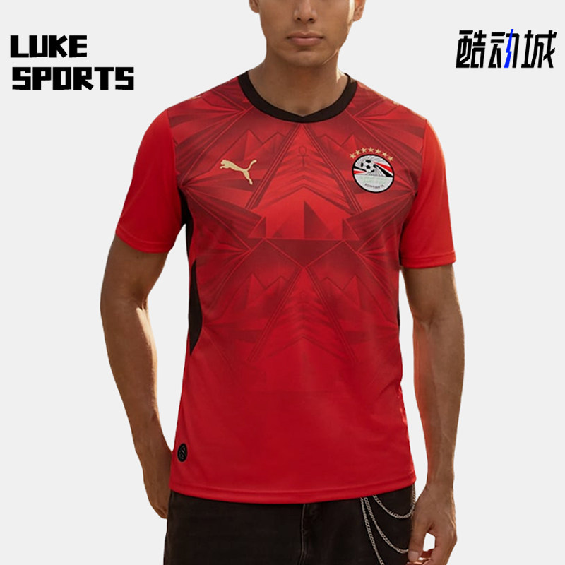 Puma/彪马正品埃及2026主场球衣新款男红黑色经典足球服783552-01