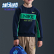 .Net幼童套头加绒圆领刺绣针织休闲卫衣IO6118 Nike 耐克正品 410