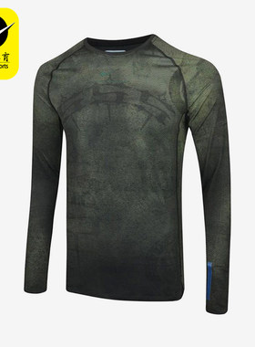 Nike/耐克正品圆领长袖T恤新款男黑绿色经典长袖T恤II0715-010