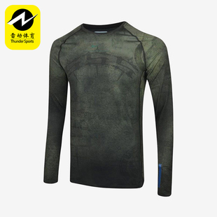 Nike/耐克正品圆领长袖T恤新款男黑绿色经典长袖T恤II0715-010
