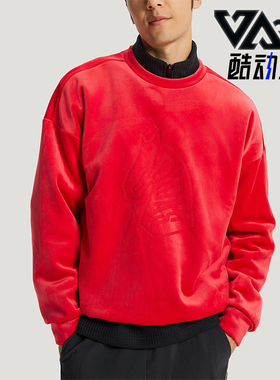 Adidas/阿迪达斯正品2025冬季款男士日常圆领套头宽松卫衣KE4069