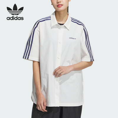 阿迪达斯女士休闲短袖衬衫