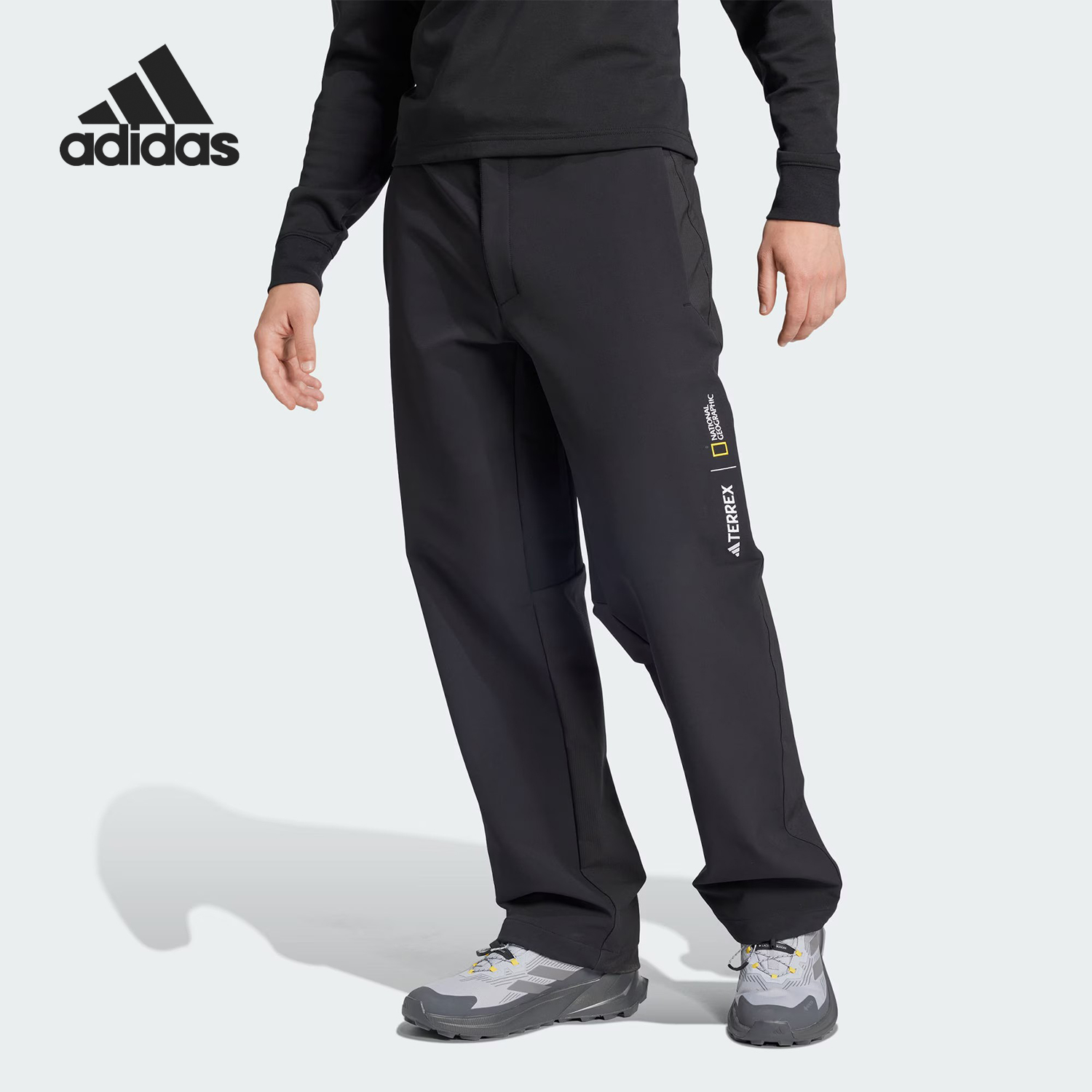 Adidas/阿迪达斯正品新款男士户外宽松梭织运动长裤IX7923