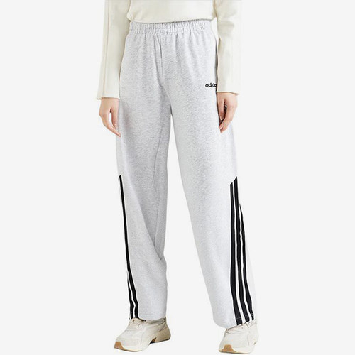 Adidas/阿迪达斯正品新款女士经典透气针织宽松阔腿长裤KA2590
