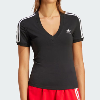 阿迪达斯女士修身简约短袖T恤