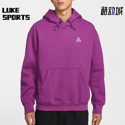 Nike/耐克正品2025男士套头户外运动加绒刺绣连帽卫衣DZ3393-505