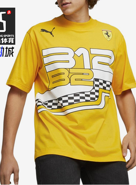 Puma/彪马正品夏季男士透气休闲运动图案训练短袖T恤535799-05