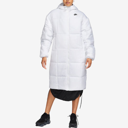 Nike耐克正品女款拉链连帽宽松中长款标志长袖T恤FB7676-100