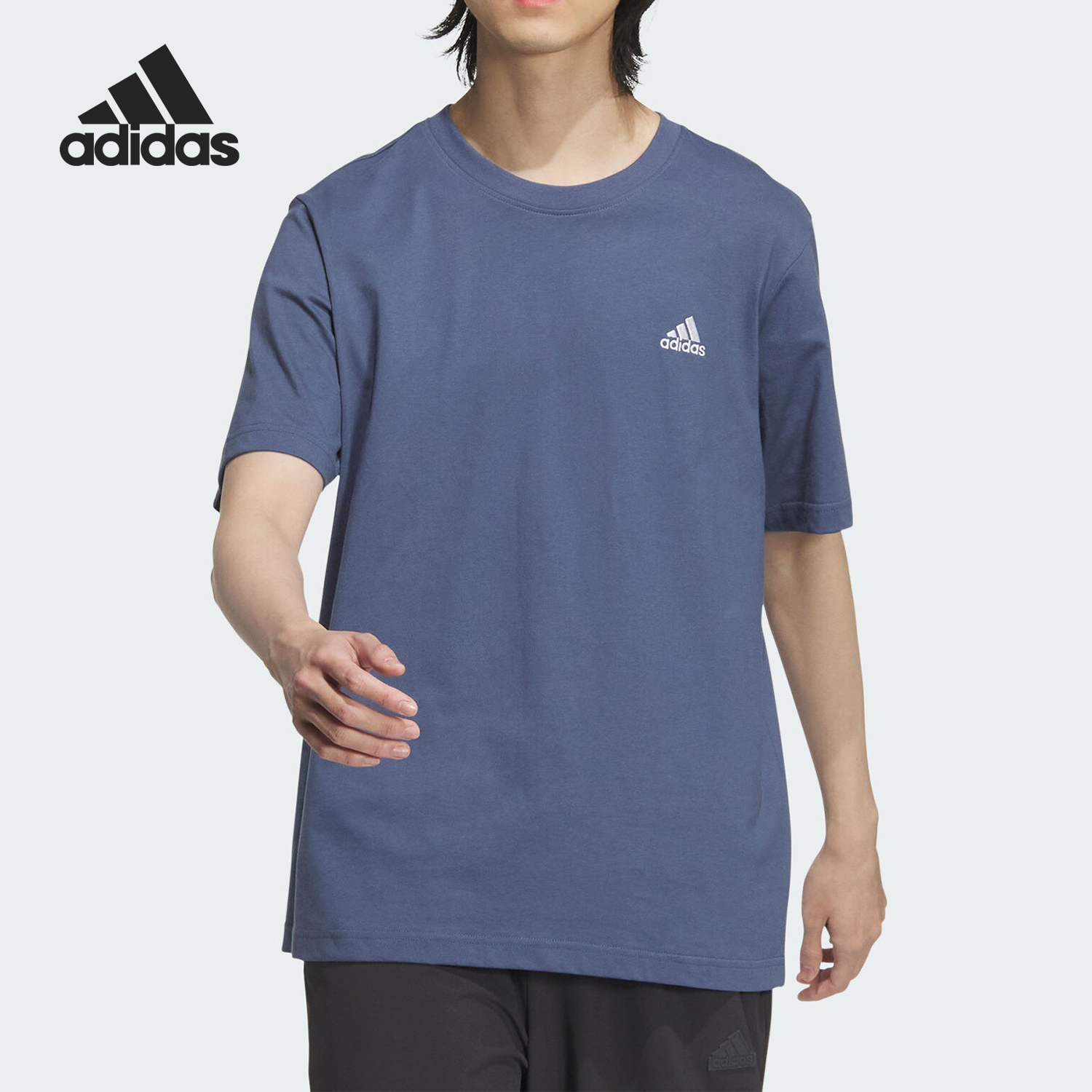 Adidas/阿迪达斯正品MH SMALL LOGO T 情侣款运动短袖JI9065
