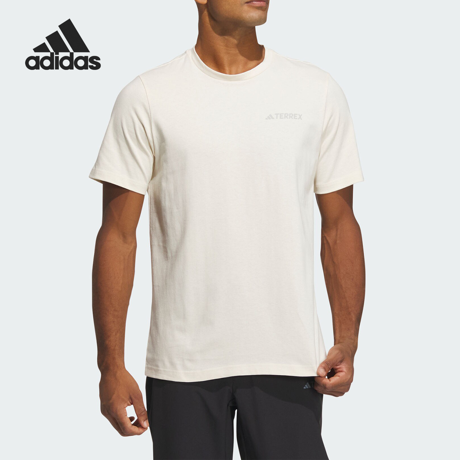 Adidas/阿迪达斯官方正品TERREX男士户外简约透气短袖上衣IS0287