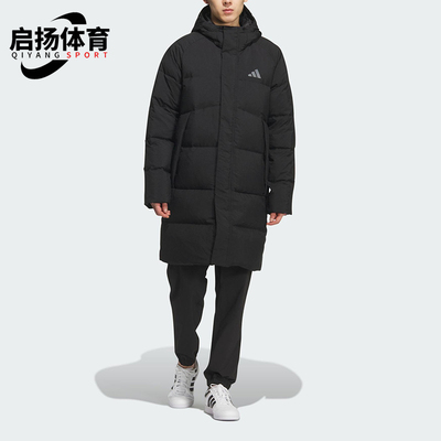 Adidas/阿迪达斯正品冬季男女防风保暖连帽运动长款羽绒服KQ5514