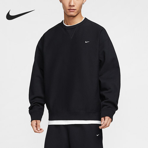 Nike/耐克正品Solo Swoosh男士加绒针织保暖卫衣HV1087-010