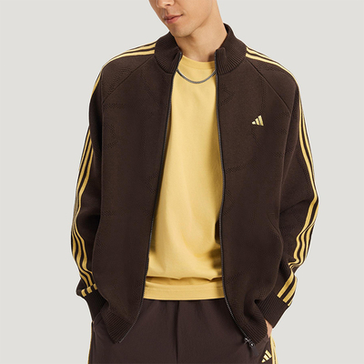 Adidas/阿迪达斯正品2025冬季款男士日常运动针织刺绣外套KE4060